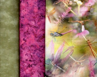 3 yard Quilt,Dragonfly, 3 -1 yard cuts 36" x 45"