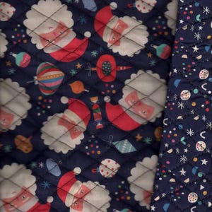 PreQuilted, Double faced,Santa Clause  Christmas, 42&quot; wide Listed @1/2 yard 120-24718