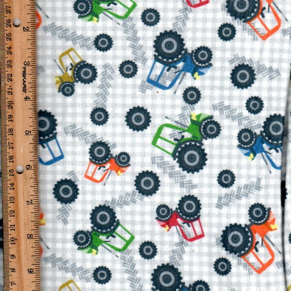 Fleece,Micro Soft, Farm Tractors, Listed @ 1 yard