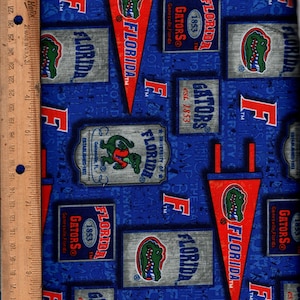 Florida Gators sports cotton 45&#39;&#39;wide @1/2 yard