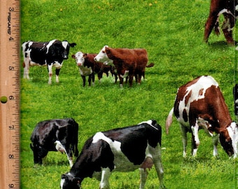 Holstein Cows, 45" wide Listed @ 1/2 yard Elizabeth Studio