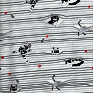 Peek A Boo Cat/ Mouse Love,45&quot; wide Listed @1/2 yard Timeless treasures CD3020