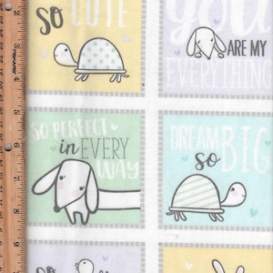 Flannel , Doodle baby Squares, 44&quot; wide Listed @ 1 yard13220F, Benartex