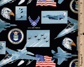 Air Force,45" wide 100% cotton Listed @ 1/2yard Sykel