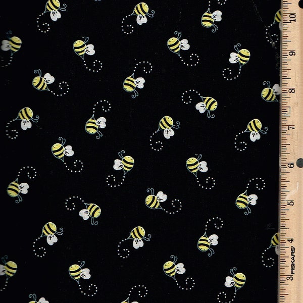 Abeilles tournesol, 45" de large 100 % coton, trésors intemporels, répertorié @ 1/2 yard