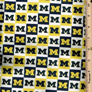 Michigan College, 45&quot; wide 100% cotton, Listed @1/2 yard