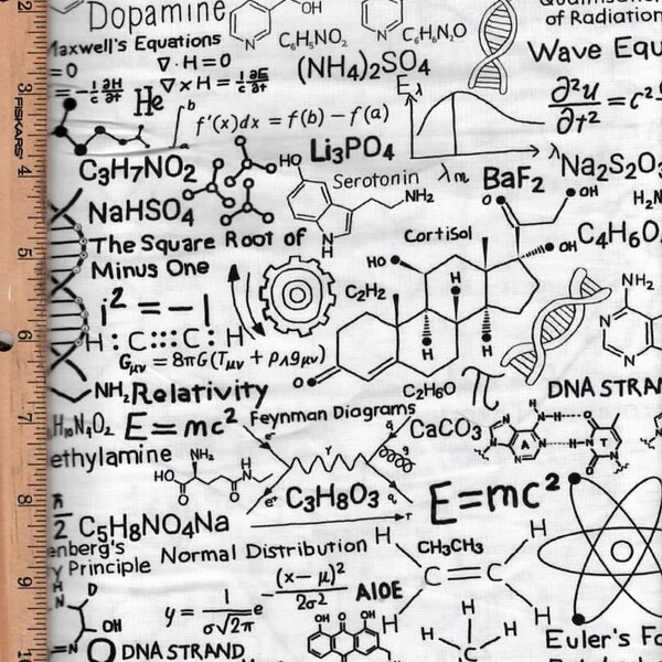 Science Fabric Etsy