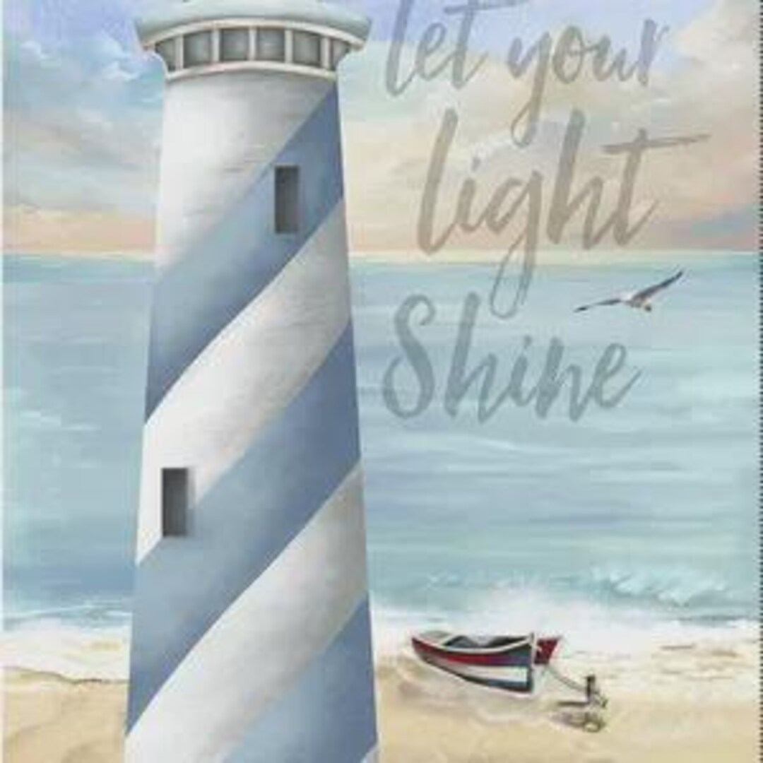 Let Your Light Shine Lighthouse Panel 24x45 (CD 3970) - Etsy