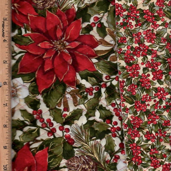 Pre Quilted Christmas Fabric Etsy