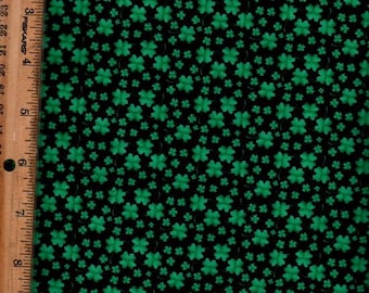 St. Patricks Day, klaver, 45" breed, vermeld @1/2 yard 100% katoen, Benartex, 12662-12