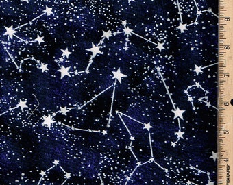 Sky,Glow in the Dark Constellation,45" wide Listed @ 1/2yard 100% cotton Timeless Treasures