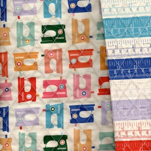 Pre Quilted, Sewing machine/ rulers Listed @ 1/2yard x43&quot;