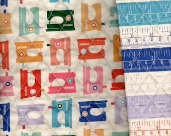 Pre Quilted, Sewing machine/ rulers Listed @ 1/2 yard 18"x43"