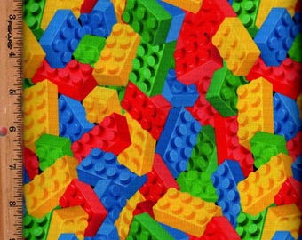 Colored Building  Blocks,45" Listed @1/2 yard 100% cotton
