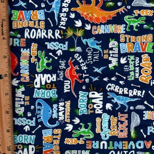 Glow in the Dark,Saurus,45&quot; wide Listed @1/2 yard Benartex 12972G-56