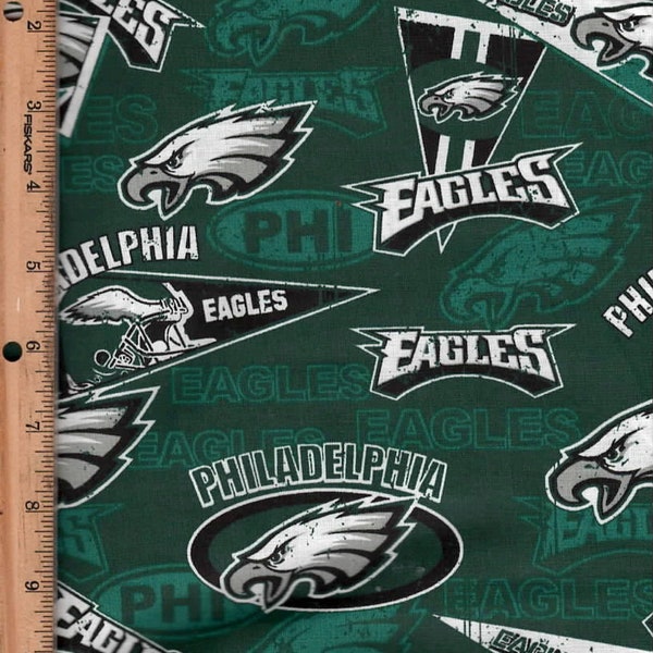 Sports,Philadelphia Eagles  45" wide listed @1/2 yard 100% cotton