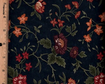 Kansas Trouble, Moda, Daffodils and Dragonflies,9700-14 Listed @ 1/2 yd. 45" wide navy