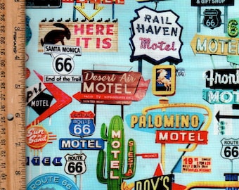 Route 66 Fabric Listed @1/2 yard 45" wide Timeless Treasures CD3059