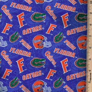 College, Florida Gators, 45&quot;wide 100% cotton, Listed @ 1/2 yard