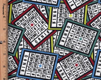 Bingo Cards 45" wide 100% cotton  Listed @ 1/2 yard