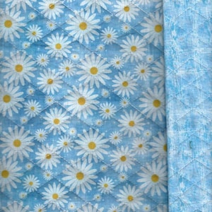 Pre Quilted,Double faced Daisy, 43" listed @1/2 yard