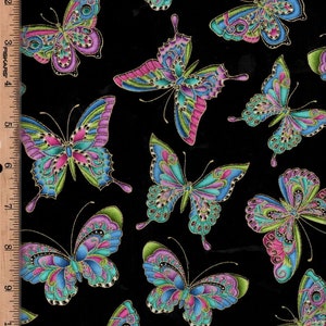 Alluring Butterfly,45&quot;  wide Listed @ 1/2 yard, Benartex 13306M-12 ( Sale)