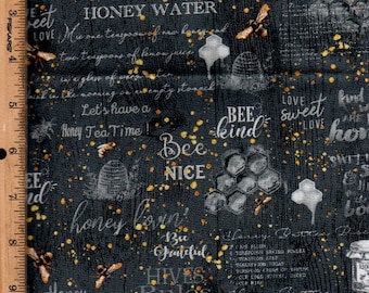 Honey Bee Sunflower,45" wide Listed @ 1/2yard CD2389 Timeless Treasures