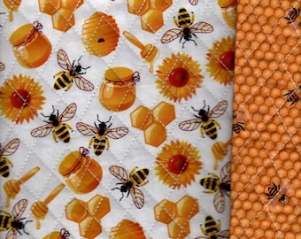 Pre Quilted, HoneyBees/Sunflower,(Sale) Listed @1/2 yard