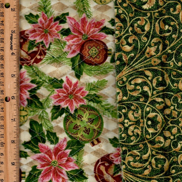 Pre Quilted Christmas Fabric Etsy