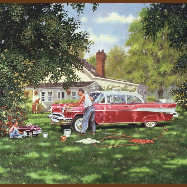 Wash Me ,1957 Chevy  Car Panel, 35"x 44"