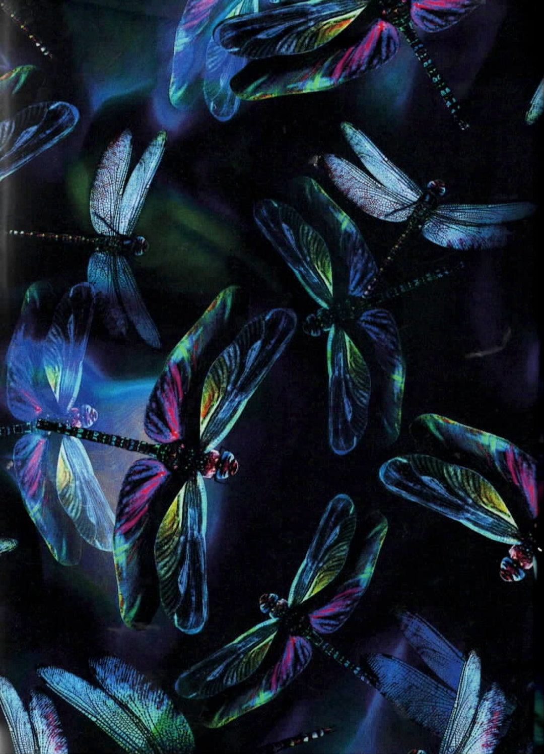 Dragonfly（トンボ柄）幅45インチ、1/2ヤード単位で販売、Hoffman