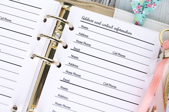 TV Planner Insert Printable Personal TV Show Tracker Insert TV Show 