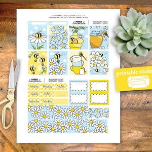 Printable Honey Bee Weekly Sticker Kit for Erin Condren Vertical ...