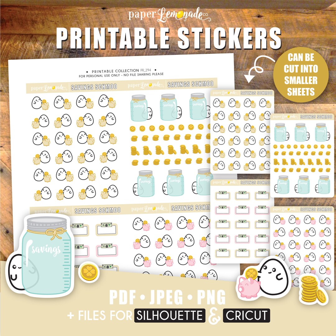 Savings Printable Planner Stickers Vacation Fund - Etsy
