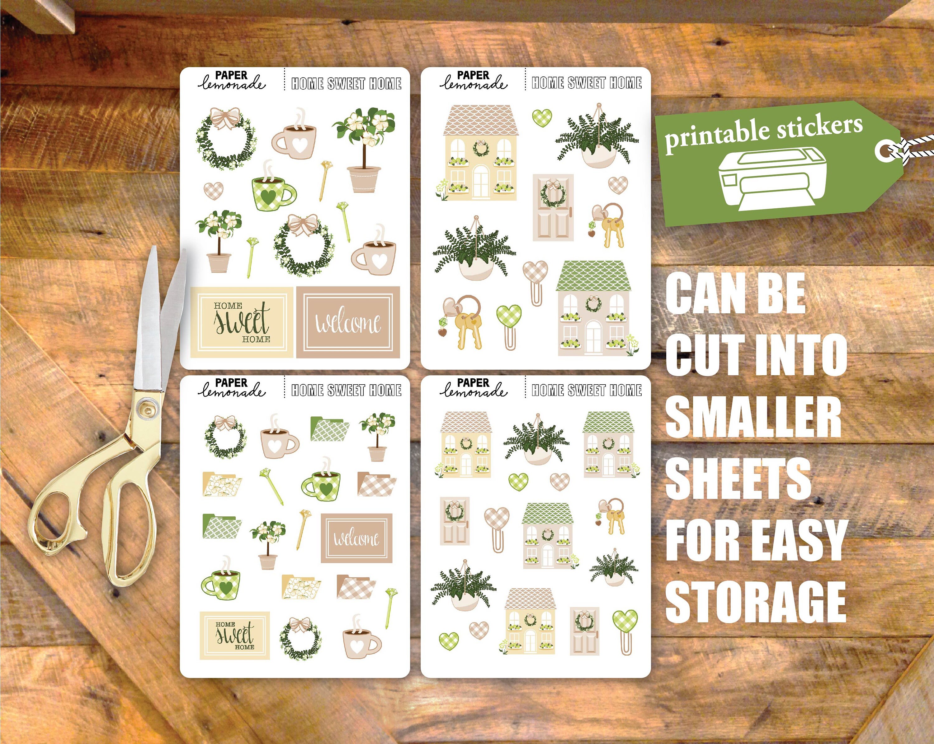 Home Sweet Home PRINTABLE Stickers Celebrate Your New Home With These ...