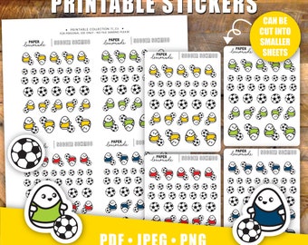 Soccer practice printable planner stickers soccer ball