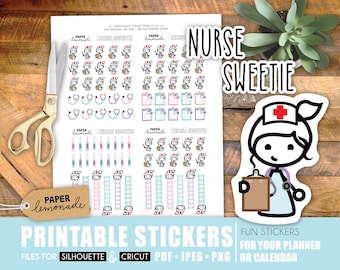 Printable nurse stickers medical schedule nurse on call hospital schedule working night shift nurse practitioner nursing health care worker