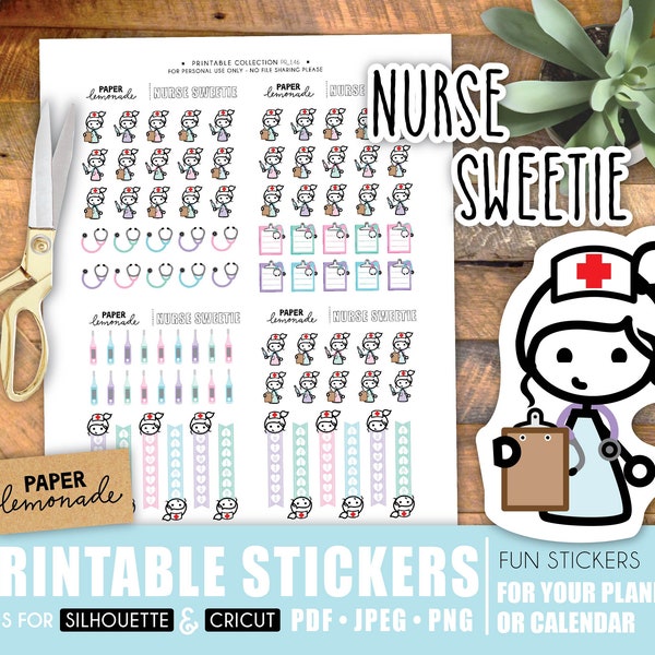 Printable Nursing Stickers Etsy