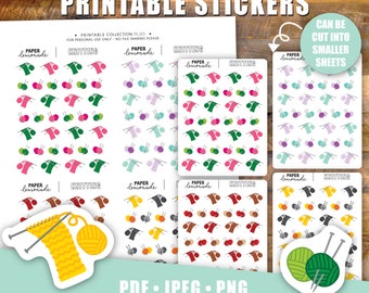 Printable knitting planner stickers PR 305