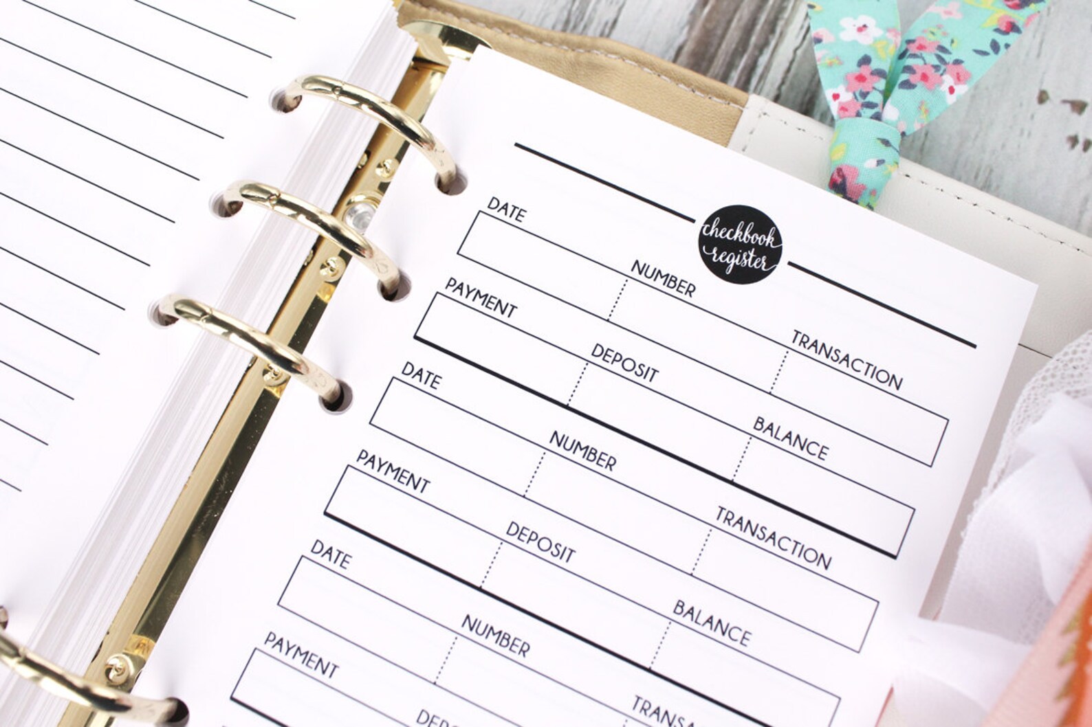 Checkbook Planner Insert Checkbook Register Printable Personal Etsy