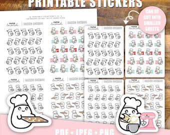 Baking printable planner stickers