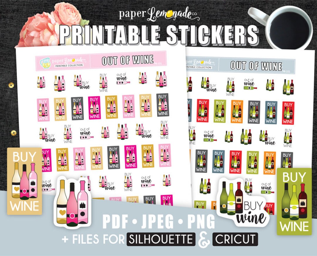 Local Wine Sticker Printable Stickers Wine Stickers Out of Wine Printable Stickers Buy ...
