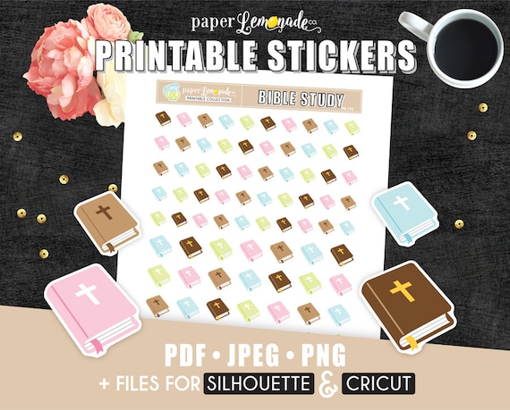 Printable Stickers Bible Study Bible Scripture printable | Etsy