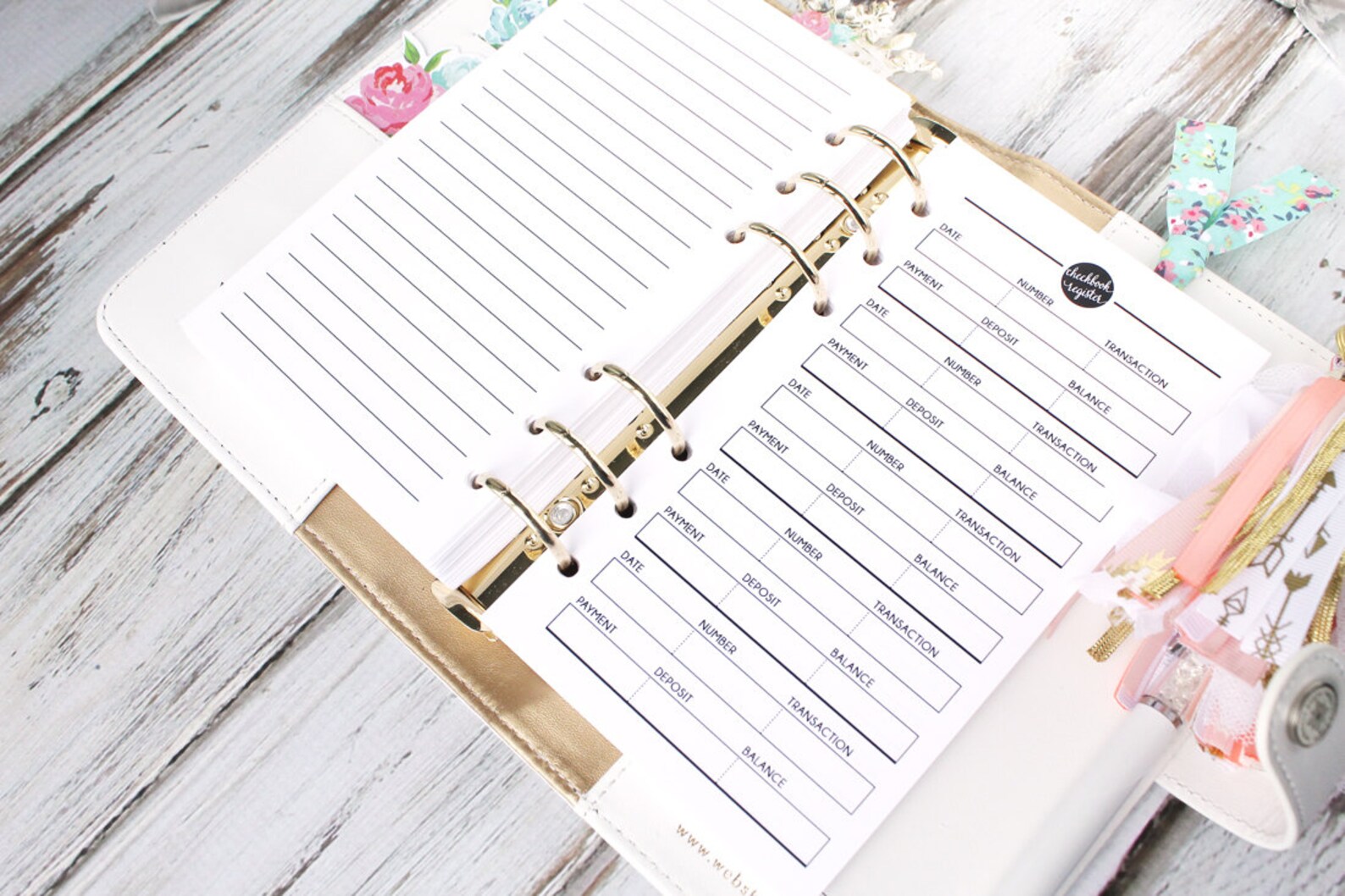 Checkbook Planner Insert Checkbook Register Printable Personal Etsy