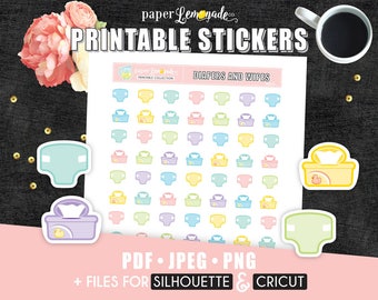 Printable Stickers newborn planner stickers buy diapers and wipes reminders new baby stickers for your planner