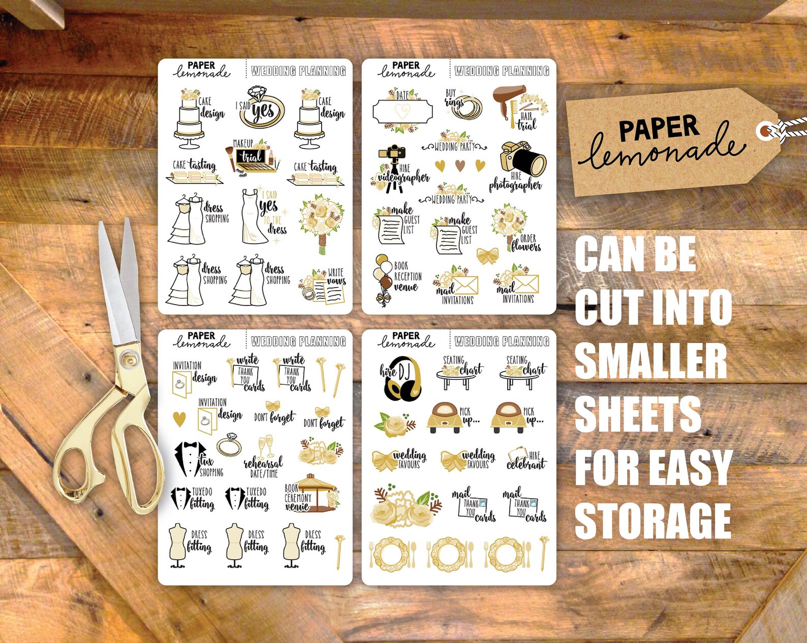 Wedding Planning Stickers Printable Wedding Stickers for Your - Etsy