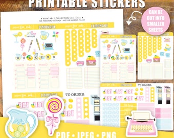 Printable Lemonade Deco stickers WEE-014