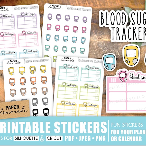 Blood Glucose Monitor Stickers Etsy