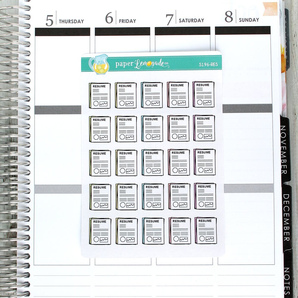 Resume sticker Interviewing sticker CV sticker Sorting resumes Etsy