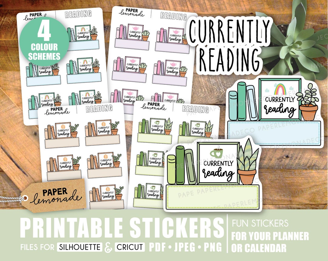 Reading Printable Stickers for Your Planner - Etsy
